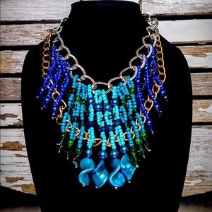 💥Boho Beaded Necklace | Chain | Blue Turquoise💥